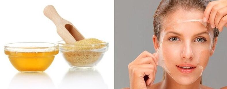 Gelatin mask for wrinkle removal